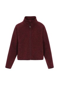 Fleecová bunda - burgundy melange