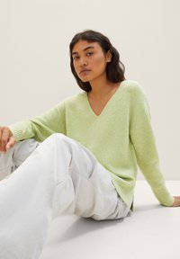 TOM TAILOR DENIM Strickpullover - dusty pear green melange