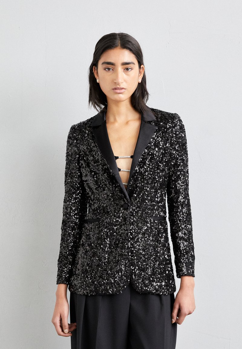 Alice + Olivia - BREANN SEQUIN - Blazer - black, Enlarge