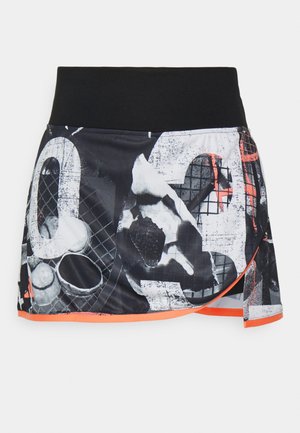 CLUB GRAPHIC SKIRT - Falda de deporte - white/black/coral fusion