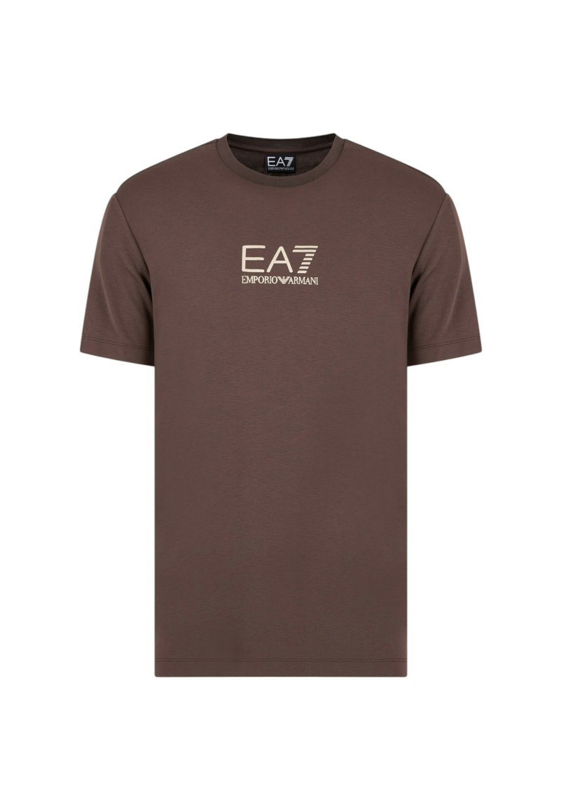 EA7 Emporio Armani T-shirt con stampa brown/marrone