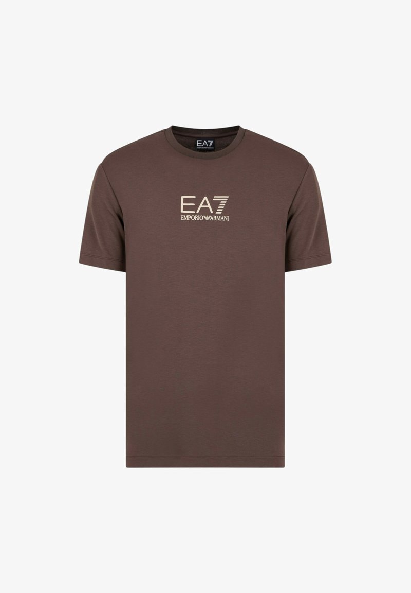 EA7 Emporio Armani T-shirt con stampa brown/marrone