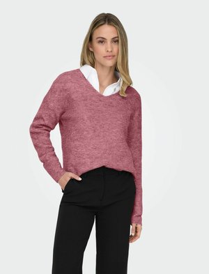 ONLY ONLCAMILLA V NECK - Pullover - renaissance rose