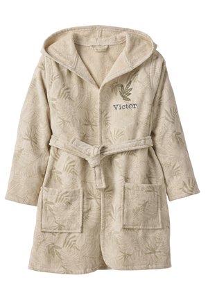 Dressing gown - grün bedruckt