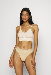 HUGO THONG SPORTY LOGO - Tanga - light beige