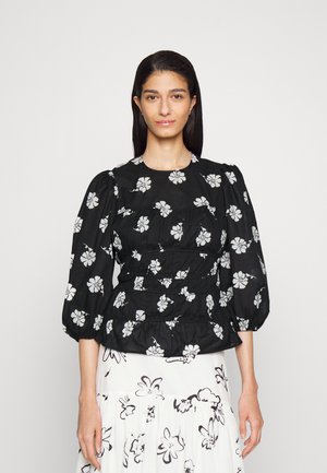 BRENDA - Blusa - aop bi-color flower black