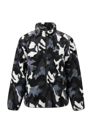 Ed Hardy DRAGON ROSE CAMO ZIP THRU BORG - Fleece jacket - grey camo
