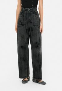 LIU JO MIT BESCHICHTUNG - Wide leg - black