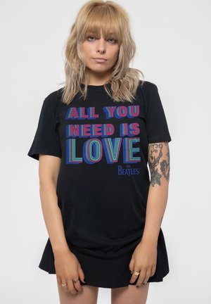 Paradiso Clothing THE BEATLES ALL YOU NEED IS LOVE - Print T-shirt - black