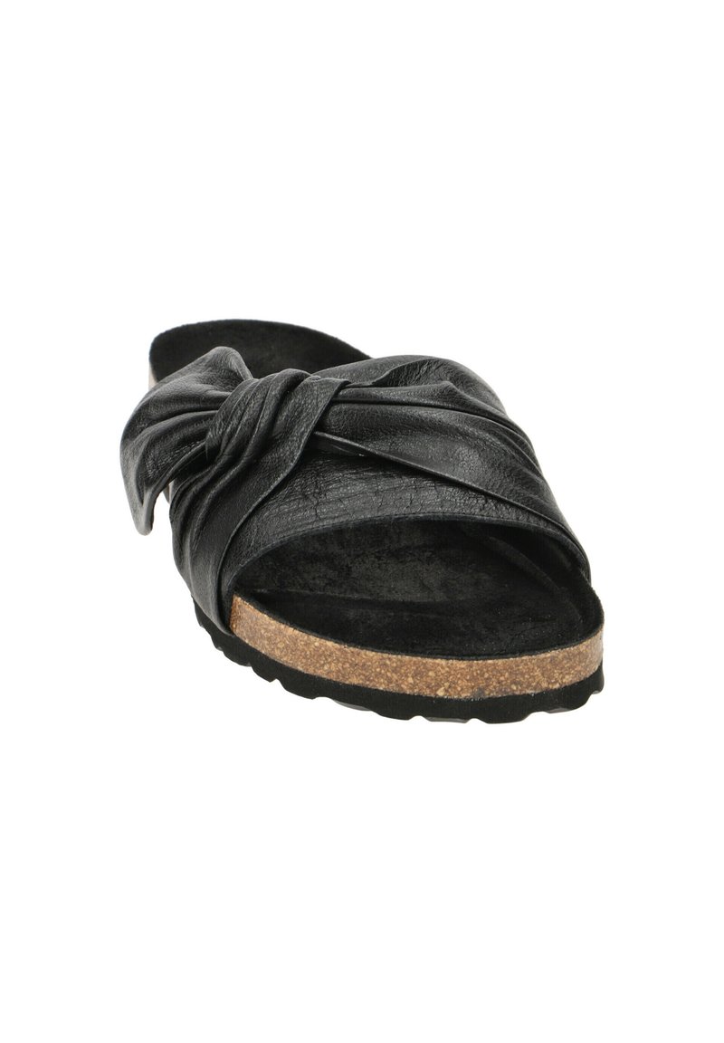 Damen Flache Pantoletten | Bullboxer Pantolette flach black/schwarz - UM18765 Damen Flache Pantoletten | Bullboxer Pantolette flach black/schwarz - UM18765