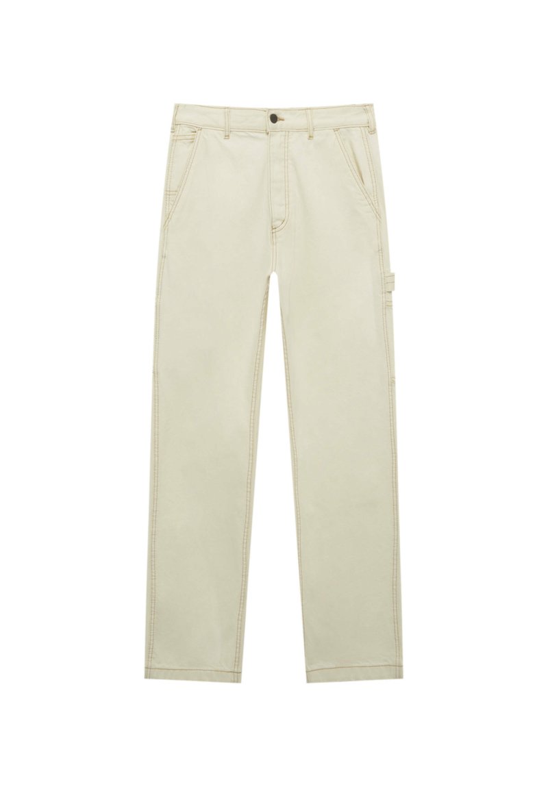 PULL&BEAR CARPENTER Straight leg jeans mottled beige Zalando.de