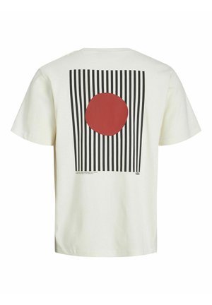 R.D.D. ROYAL DENIM DIVISION RUNDHALS - Camiseta estampada - egret