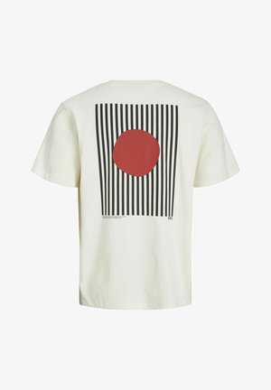 R.D.D. ROYAL DENIM DIVISION RUNDHALS - Camiseta estampada - egret