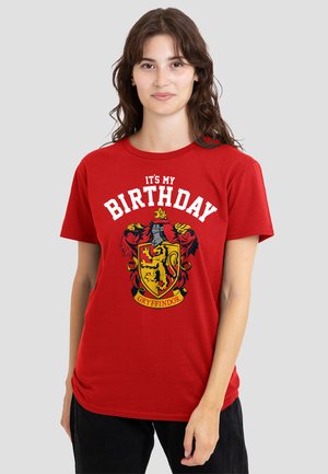 Cotton Soul, HARRY POTTER GRYFFINDOR BIRTHDAY - Print T-shirt - red