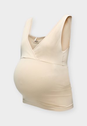ONLY MATERNITY OLMLILIA NURSING WRAP - Caraco - crème brûlée