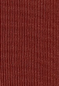 Campione di tessuto di un profondo colore rosso-marrone con una texture a coste, caratterizzato da linee verticali e un motivo uniforme.