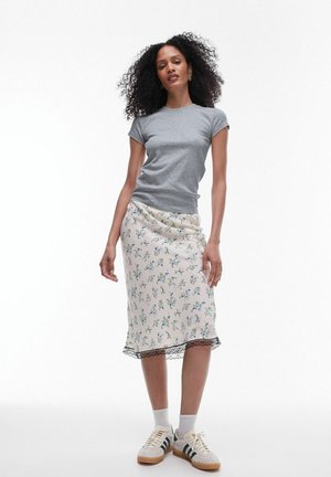 Topshop TSEVERYDAY SS TOP JRS NOOS - T-shirt basique - light grey melange
