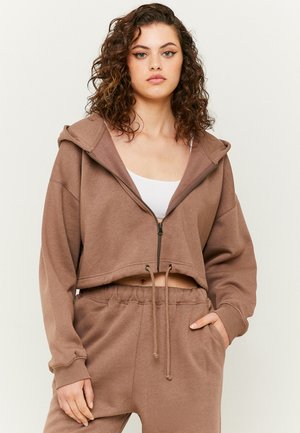Zip-up sweatshirt - brown