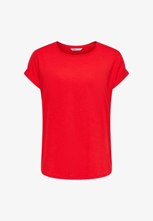 ONLY, ONLMOSTER S/S O-NECK TOP NOOS JRS - T-shirt basique - fiery red