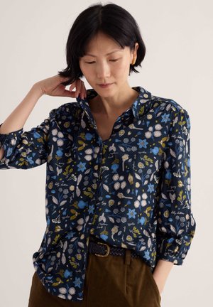 Seasalt Cornwall, Button-down blouse - navy - seed collecting maritime