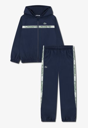 Lacoste GRID TAPED HOODED SET - Survêtement - marine
