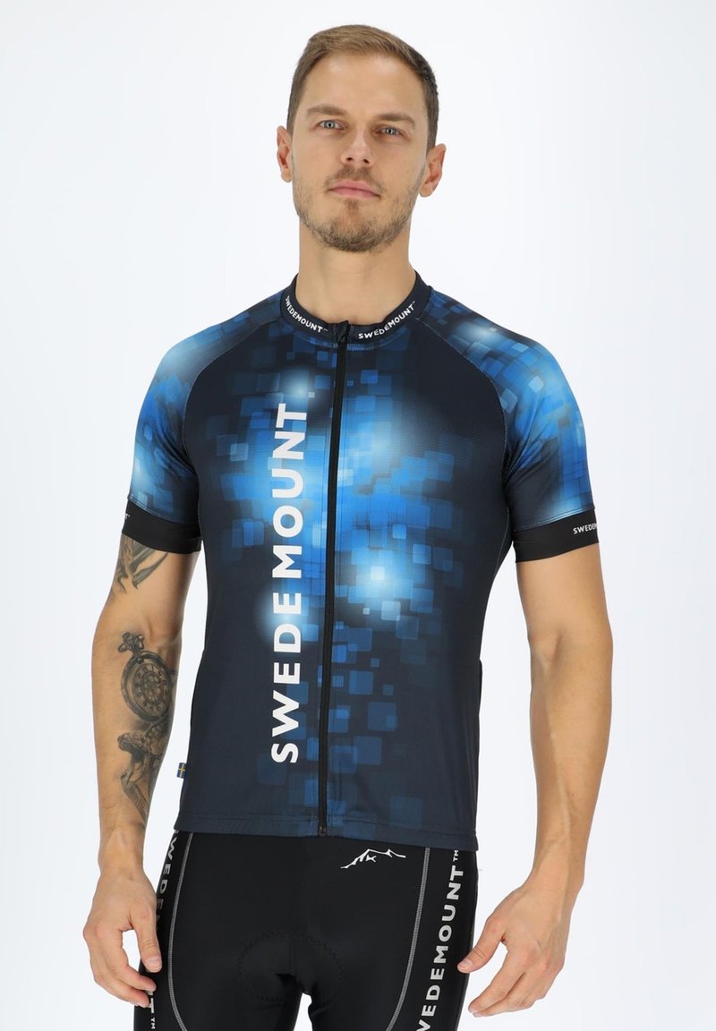 Swedemount PERFORMANCE BIKE TEE - Αθλητικό μπλουζάκι - black blue