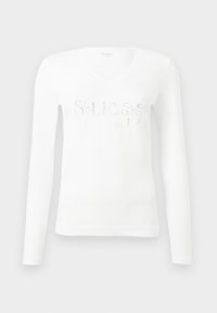 SCRIPT TEE - Bluză cu mânecă lungă - white