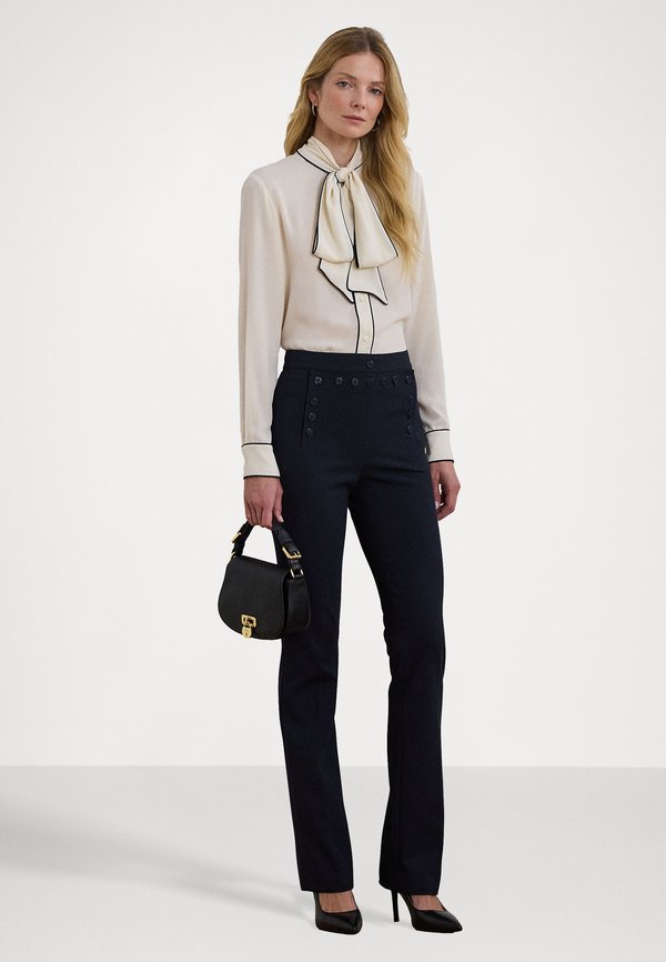 TWO TONE GEORGETTE TIE NECK BLOUSE - Button-down blouse3