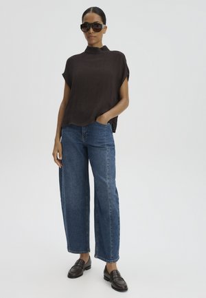 someday., RELAXED CRINKLED TEXTURE - Bluse - dark truffle