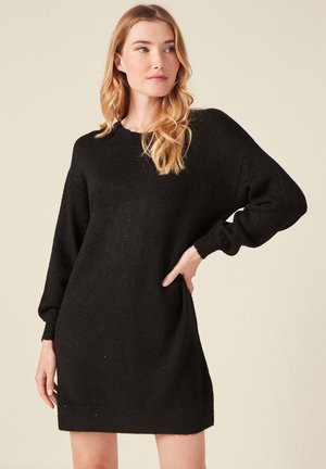 BONOBO Jeans GERADE GESCHNITTENES - Strickkleid - noir