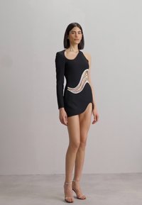 David Koma WAVE MIDRIFF INSERT ONE DRESS - Koktel haljina / svečana haljina - black/iridescent
