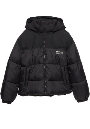 PULL&BEAR LOGO-PUFFER - Winterjas - black