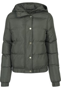 LADIES HOODED PUFFER JACKET - Veste d'hiver - darkolive
