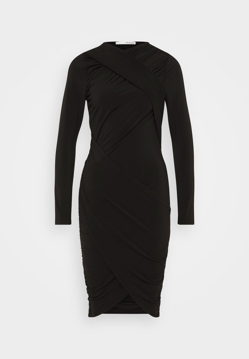 Selected Femme Petite Cocktailjurk zwart Selected Femme Petite Cocktailjurk zwart