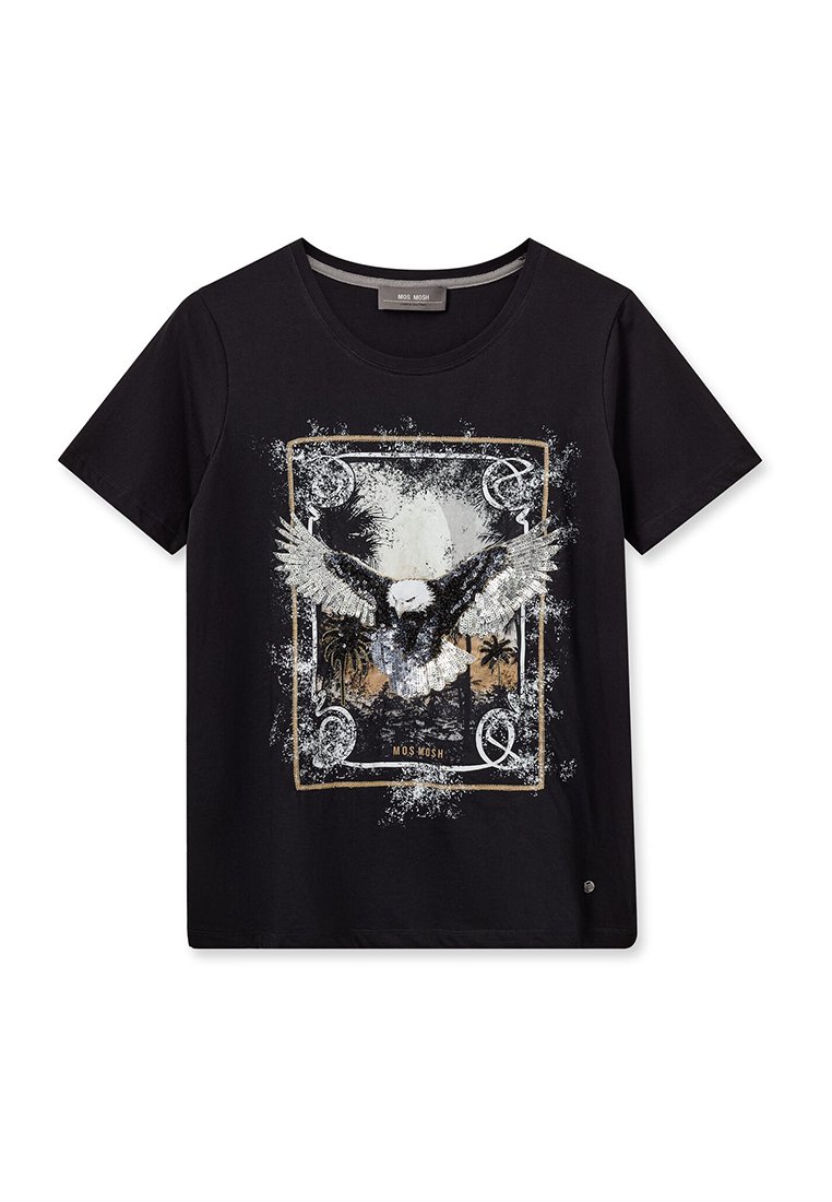 MOS MOSH T-shirt print zwart