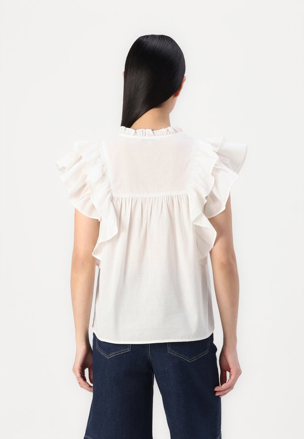 ONLSUNNY LIFE FRILL - Blouse - cloud dancer2