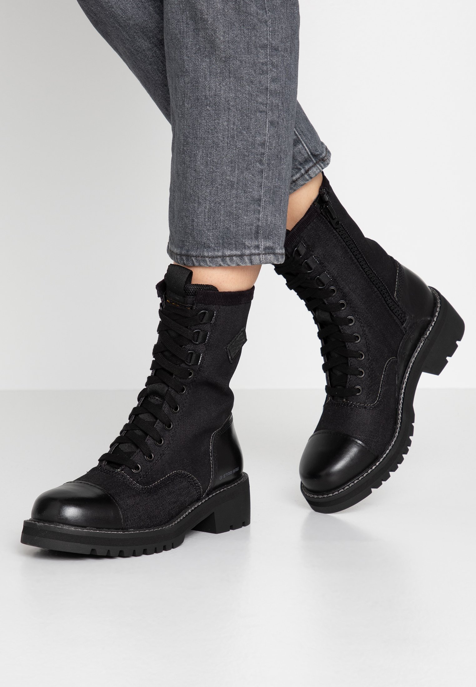 G Star Minor Boot Schnurstiefelette Black Schwarz Zalando Ch