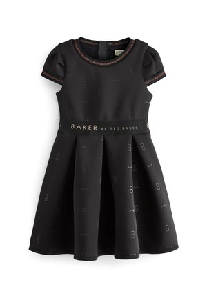 BAKER BY TED BAKER EMBOSSED SCUBA BLACK DRESS - Cocktailjurk - black