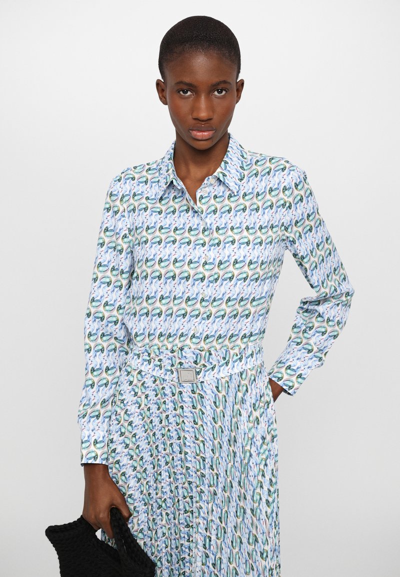 Tory Burch PRINTED DRESS - Shirt dress - blue lucky duck/light blue -  Zalando.ie