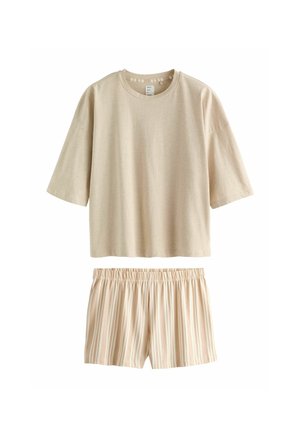 Next, REGULAR FIT - SHORT SET - Nattøj sæt - neutral stripe