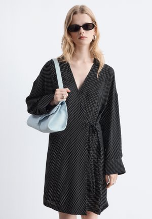 & OTHER STORIES, & OTHER STORIES WRAP MINI DRESS - Robe de jour - black