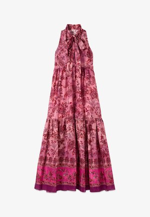 Oltre, VESTITO LUNGO FANTASIA CON FIOCCO - Vestido largo - rosa