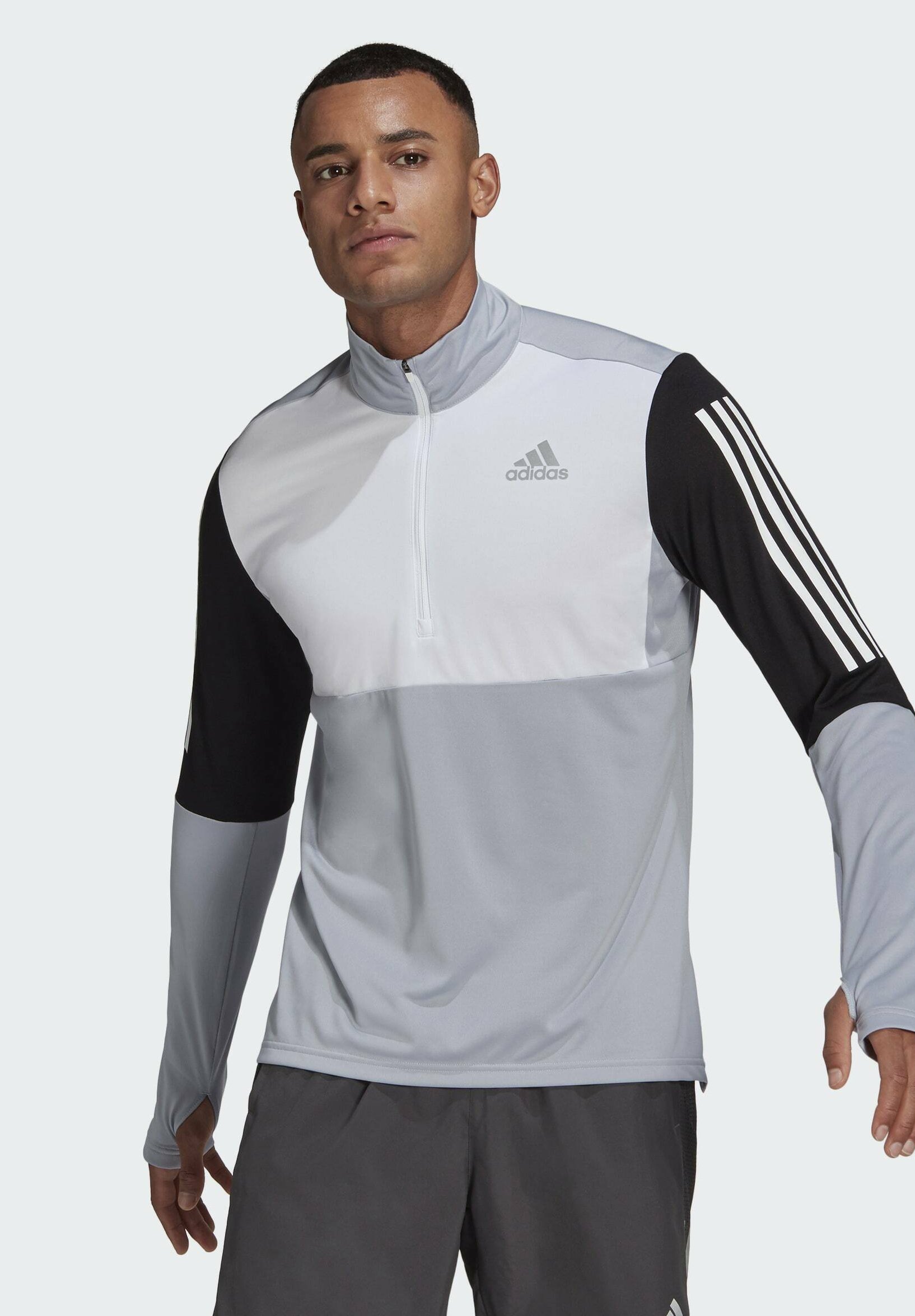 adidas Performance OWN THE RUN RUNNING 1/2 ZIP SWEATSHIRT - Felpa -  grey/argentato - Zalando.it