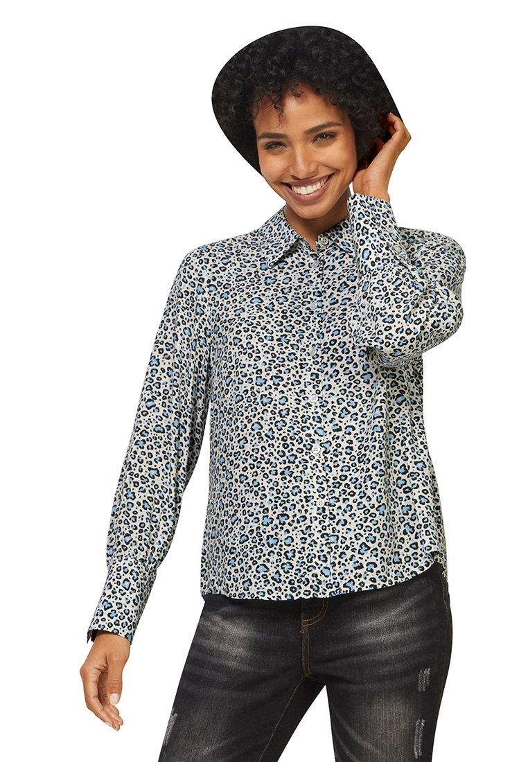 heine Overhemdblouse blauw heine Overhemdblouse blauw