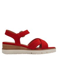 Tamaris Sandály na platformě - red