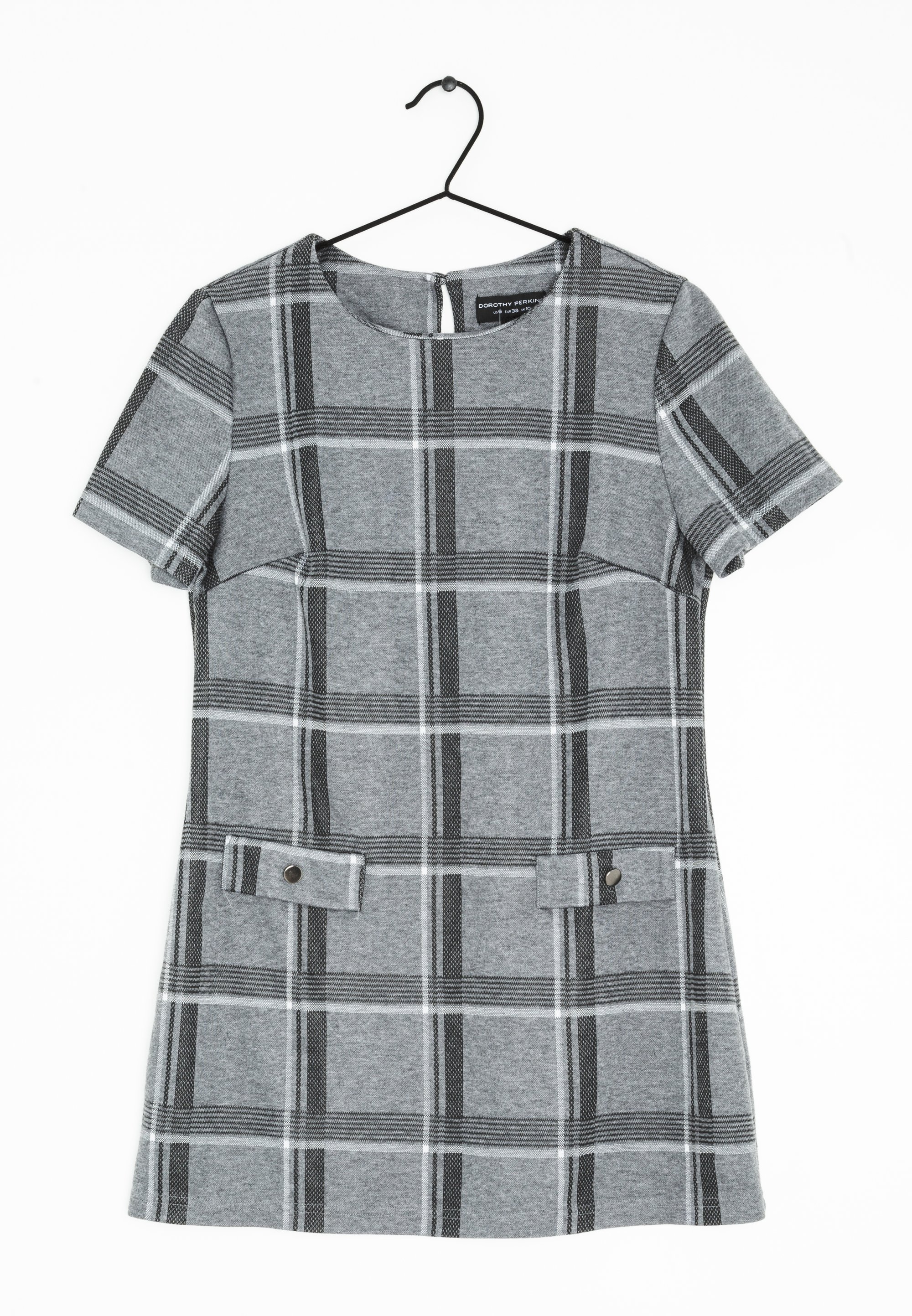 dorothy perkins grey dress Dorothy Perkins Women's Shirred Waist Long Sleeve Denim Midi Dress in Dark Grey | Size: 6