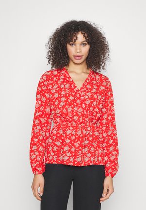 ONLY Tall ONLROSITTA WRAP - Μπλούζα - HIGH RISK RED/PALE ROSE