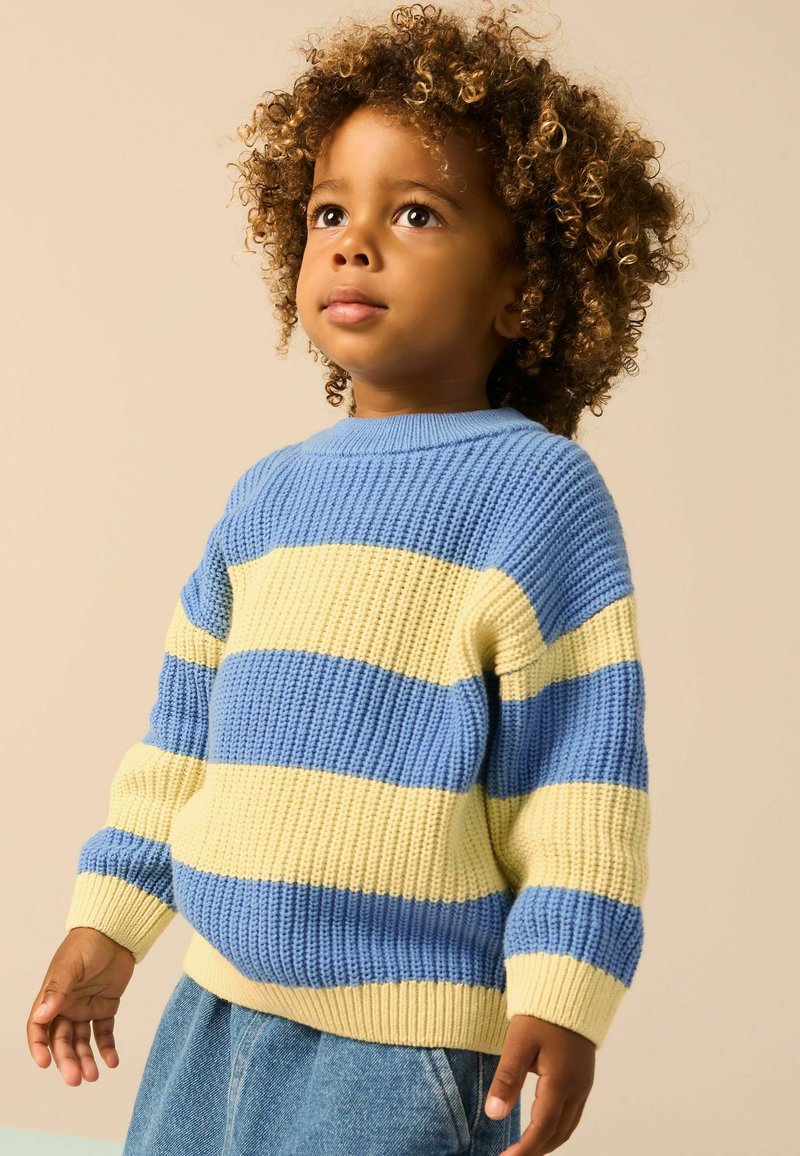 Next CREW NECK - Neule - yellow blue stripe