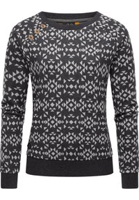 Ragwear - RUNDHALS DARRIA AZTEC - Sweater - dark grey Miniatuurafbeelding 1