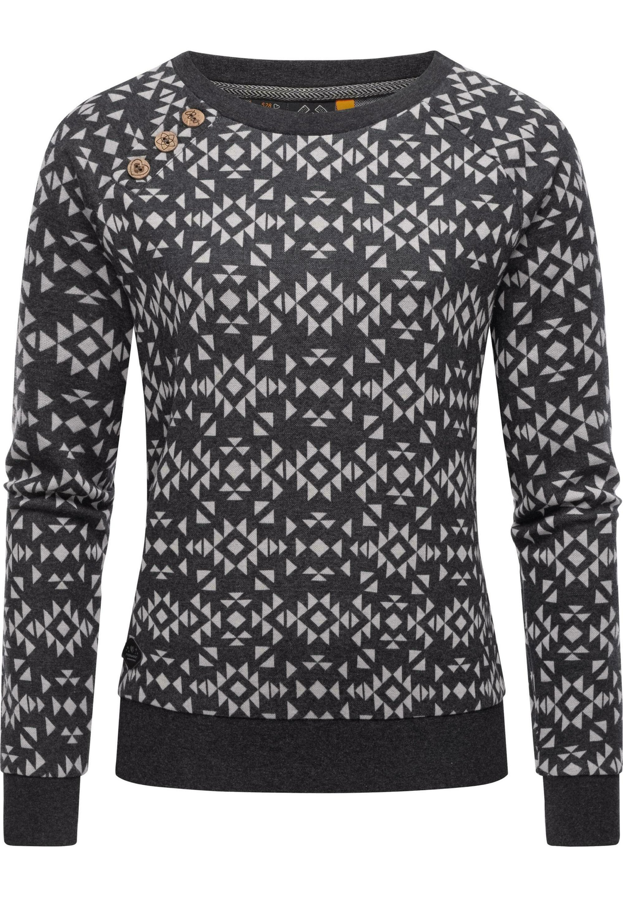 Ragwear RUNDHALS DARRIA AZTEC Sweatshirt dark grey